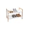 Organize It All Sonora Bamboo  Set  OF 2  - 2 Tier Stackable Shoe Rack  total 4 tiers   - Bamboo / Wood NH-29981 - alternate 2